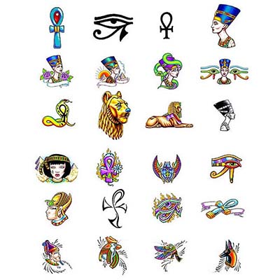 Ancient Egyptian Design Fake Temporary Water Transfer Tattoo Stickers NO.10305
